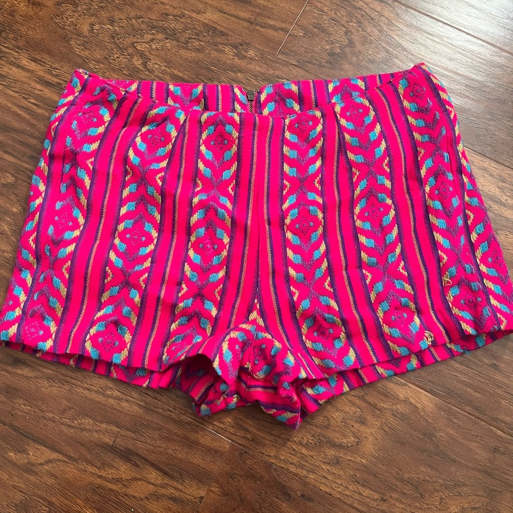 Bethany Mota Colorful Boho Shorts
